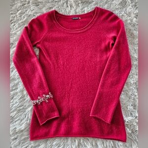 VINTAGE RARE MAGASCHONI COLLECTION CASHMERE SWEATER WOMEN'S SMALL PINK FUCHSIA